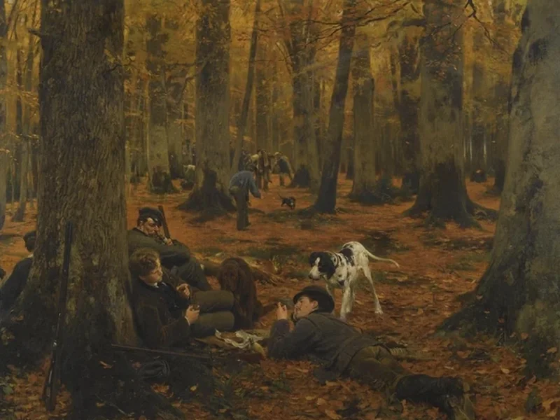 1840-Wilhelm Simmler - Riposo durante la caccia